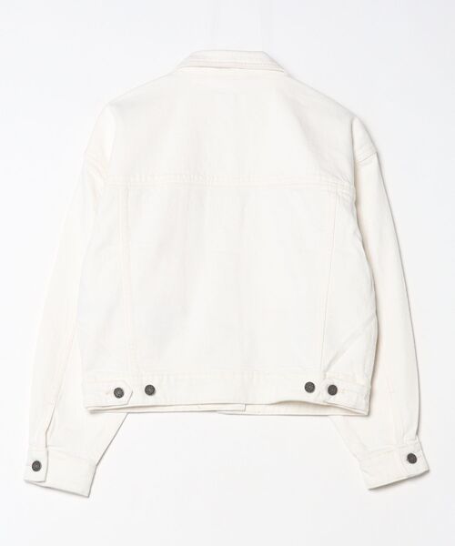 GUESS JEANS(ゲスジーンズ)の「GUESS JEANS GJ OVERSIZE TRUCKER JACKET ゲス オーバーサイズ デニムトラッカージャケット(デニムジャケット・レディース・ホワイト/パープル・XS/S/M)」の21枚目の写真