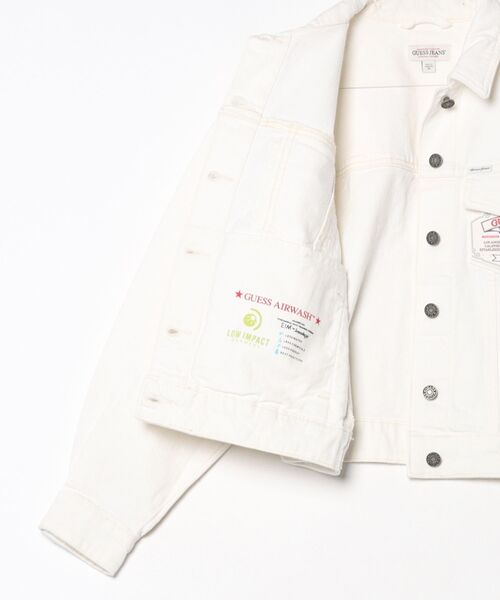 GUESS JEANS(ゲスジーンズ)の「GUESS JEANS GJ OVERSIZE TRUCKER JACKET ゲス オーバーサイズ デニムトラッカージャケット(デニムジャケット・レディース・ホワイト/パープル・XS/S/M)」の22枚目の写真