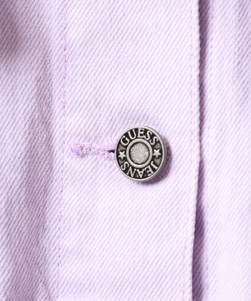 GUESS JEANS(ゲスジーンズ)の「GUESS JEANS GJ OVERSIZE TRUCKER JACKET ゲス オーバーサイズ デニムトラッカージャケット(デニムジャケット・レディース・ホワイト/パープル・XS/S/M)」の9枚目の写真