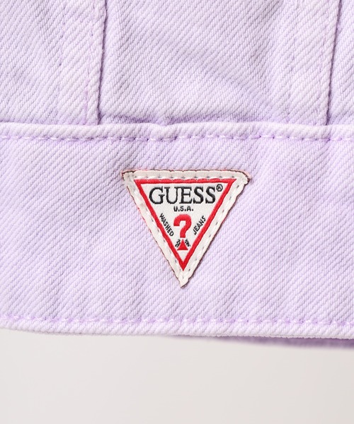 GUESS JEANS(ゲスジーンズ)の「GUESS JEANS GJ OVERSIZE TRUCKER JACKET ゲス オーバーサイズ デニムトラッカージャケット(デニムジャケット・レディース・ホワイト/パープル・XS/S/M)」の12枚目の写真