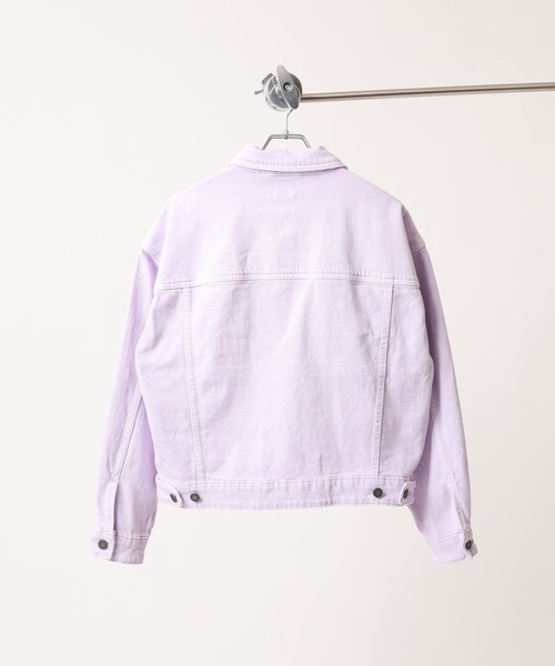 GUESS JEANS(ゲスジーンズ)の「GUESS JEANS GJ OVERSIZE TRUCKER JACKET ゲス オーバーサイズ デニムトラッカージャケット(デニムジャケット・レディース・ホワイト/パープル・XS/S/M)」の13枚目の写真