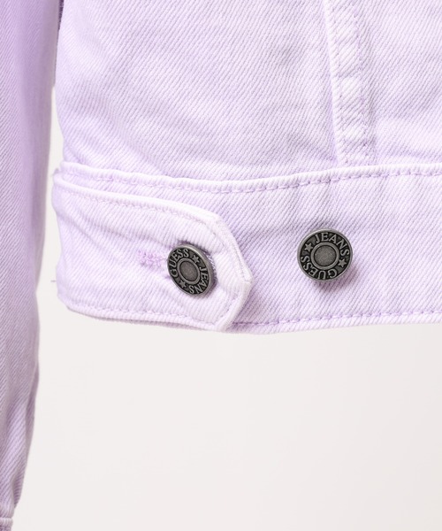 GUESS JEANS(ゲスジーンズ)の「GUESS JEANS GJ OVERSIZE TRUCKER JACKET ゲス オーバーサイズ デニムトラッカージャケット(デニムジャケット・レディース・ホワイト/パープル・XS/S/M)」の14枚目の写真