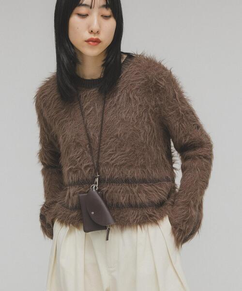 KBF（KBF）/ラインデザインシャギーニット セール】ラインデザインシャギーニット（ニット/セーター）｜KBF