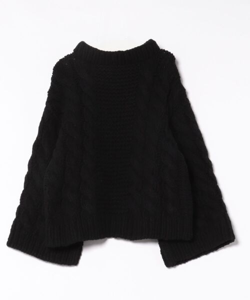 HER.（ハー）の「ハンドケーブルニットプルオーバー（ニット/セーター・レディース・オフホワイト/ブラック・フリー）」の16枚目の写真