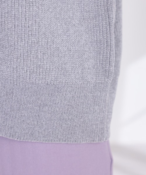 GALLORIA(ギャローリア)の「Vネックモールニット(ニット/セーター・レディース・エメラルド/グレー/オートミール・L/LL/S/M)」の6枚目の写真