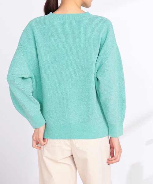 GALLORIA(ギャローリア)の「Vネックモールニット(ニット/セーター・レディース・エメラルド/グレー/オートミール・L/LL/S/M)」の13枚目の写真