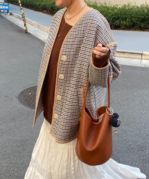 DouDou | 【インフルエンサー SAKURA企画】チェックハーフコート(その他アウター)