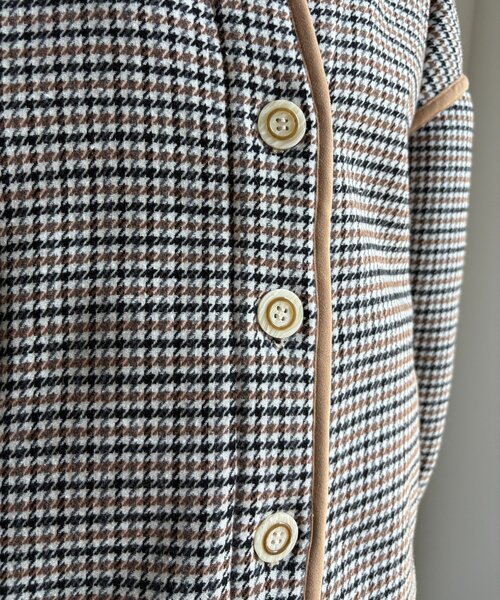 DouDou（ドゥドゥ）の「【インフルエンサー SAKURA企画】チェックハーフコート（その他アウター・レディース・ベージュ・FREE）」の10枚目の写真