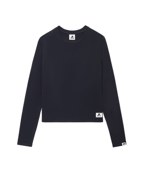 APEE BY A BATHING APE(エイピーバイアベイシングエイプ)の「LONG SLEEVE T-SHIRT(Tシャツ/カットソー・レディース・ネイビー/ブラウン・X-SMALL/SMALL)」の1枚目の写真