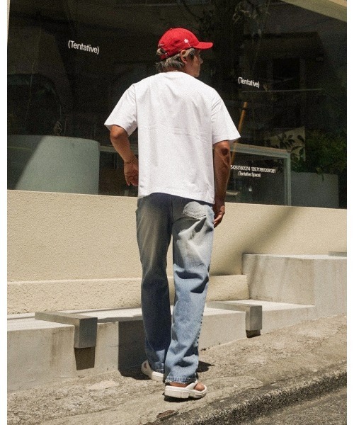 #Re:room（リルーム）の「ヴィンテージリペアストレートデニムパンツ（デニムパンツ・メンズ・ブルー・LARGE/MEDIUM/SMALL）」の4枚目の写真