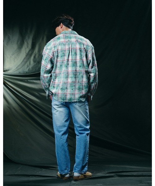 #Re:room（リルーム）の「ヴィンテージリペアストレートデニムパンツ（デニムパンツ・メンズ・ブルー・LARGE/MEDIUM/SMALL）」の10枚目の写真