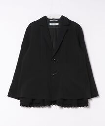 フリル付きブラックジャケット COMME des GARÇONS フリル付きシースルージャケット ブラック