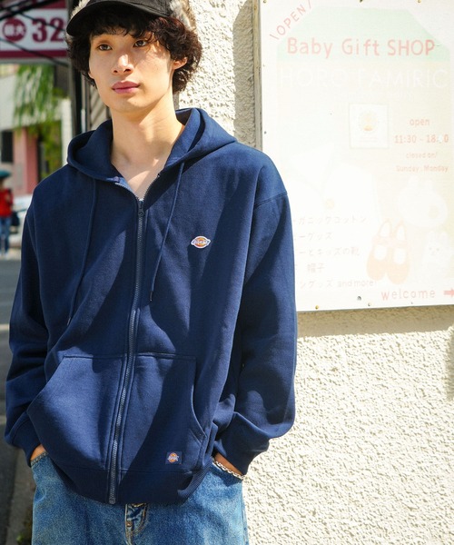 Dickies(ディッキーズ)の「【DICKIES/ディッキーズ】裏起毛 ロゴマークワッペン フルジップパーカー(パーカー・メンズ・ネイビー/グレー/ブラック・MEDIUM/LARGE/X-LARGE)」の17枚目の写真