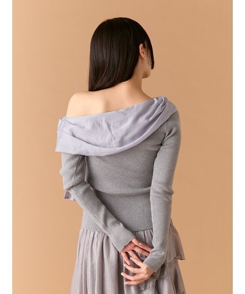 セール】リボンディテールドッキングニット（ニット/セーター）｜LILY