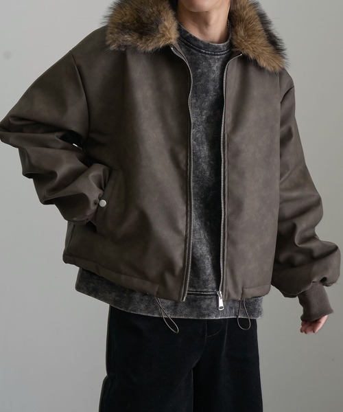 welise/ウェライズ】アーティフィシャルレザー×ボアライニング 2way