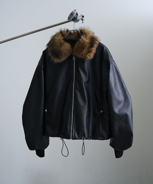 welise/ウェライズ】アーティフィシャルレザー×ボアライニング 2way