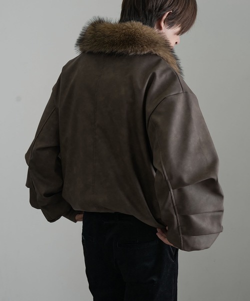 welise/ウェライズ】アーティフィシャルレザー×ボアライニング 2way