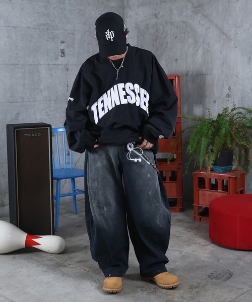 ILL'S（イルズ）の「AW グランジ ペイント フェード加工 デニムパンツ メンズ レディース ユニセックス 【ILL'S】（デニムパンツ・メンズ・ブルー・M/L）」の8枚目の写真