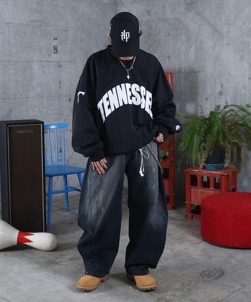 ILL'S（イルズ）の「AW グランジ ペイント フェード加工 デニムパンツ メンズ レディース ユニセックス 【ILL'S】（デニムパンツ・メンズ・ブルー・M/L）」の9枚目の写真