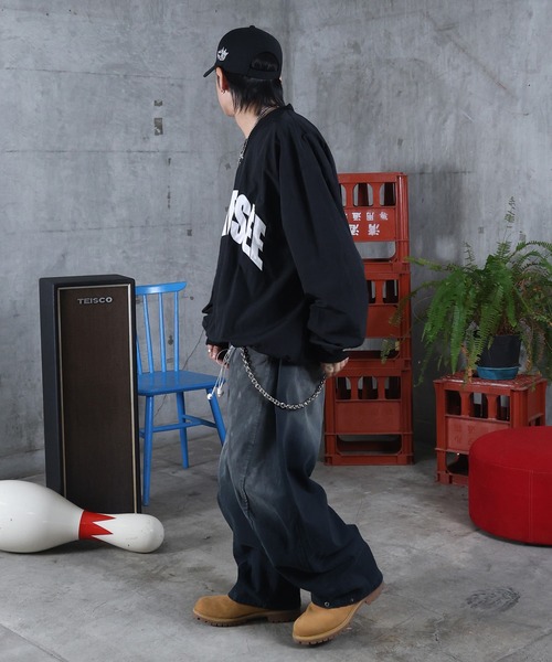 セール】AW グランジ ペイント フェード加工 デニムパンツ メンズ