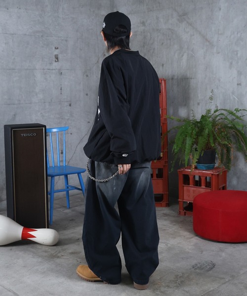 ILL'S（イルズ）の「AW グランジ ペイント フェード加工 デニムパンツ メンズ レディース ユニセックス 【ILL'S】（デニムパンツ・メンズ・ブルー・M/L）」の12枚目の写真