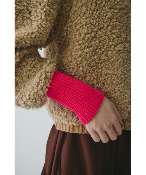 HeRIN.CYE(ヘリンドットサイ)の「Loop yarn knit cardigan ループヤーンニットカーディガン(カーディガン/ボレロ・レディース・グレー/ライトベージュ/ネイビー・FREE)」の8枚目の写真