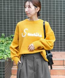 ITEMS URBANRESEARCH | クルーネックロゴニットプルオーバー(ニット/セーター)