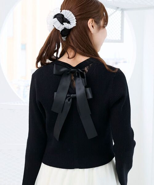 セール】バックリボンショートカーディガン（カーディガン/ボレロ