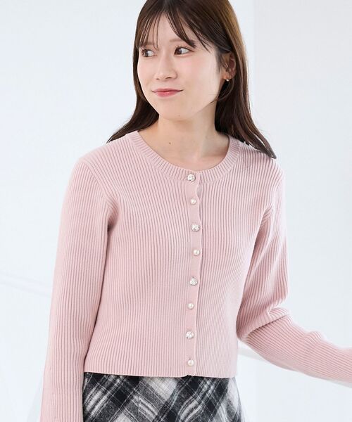MAJESTIC LEGON(マジェスティックレゴン)の「バックリボンショートカーディガン(カーディガン/ボレロ・レディース・ブラック/アイボリー/ピンク/ボルドー・MEDIUM)」の16枚目の写真