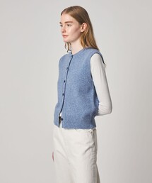 Steven Alan | ＜Steven Alan＞ウール シルク クルーネック ベスト(ベスト)