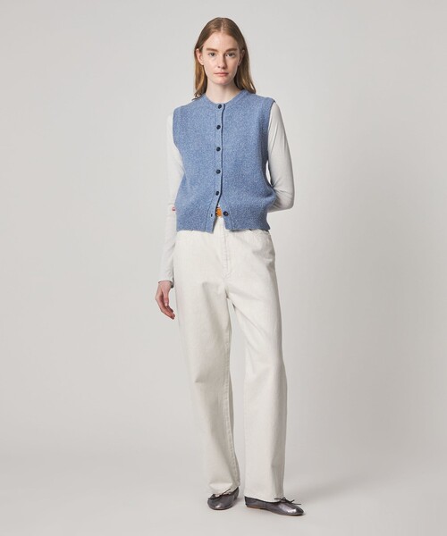 Steven Alan（スティーブンアラン）の「＜Steven Alan＞ウール シルク クルーネック ベスト（ベスト・レディース・ベージュ/ライトブルー・FREE）」の3枚目の写真