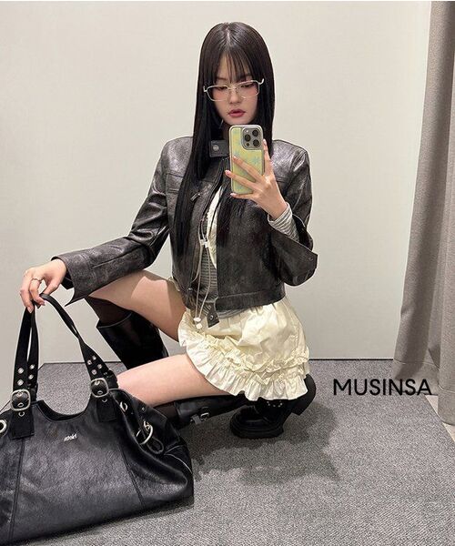 CRANK（クランク）の「フリルレイヤードミニスカート_クリーム（スカート・レディース・その他・FREE）」の5枚目の写真