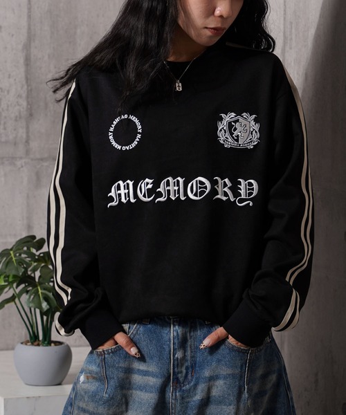 #MEMORY（メモリー）の「【MEMORY】フェイクスエード ゲームシャツ / Faux Suede Game Shirt（スウェット・メンズ・チャコールグレー/ブラック・M/L）」の6枚目の写真