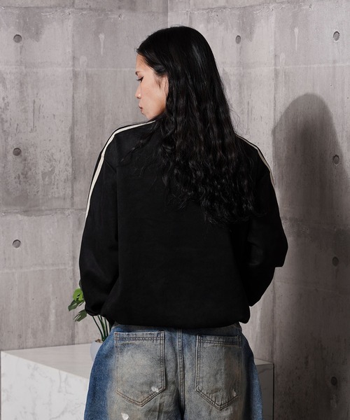 #MEMORY（メモリー）の「【MEMORY】フェイクスエード ゲームシャツ / Faux Suede Game Shirt（スウェット・メンズ・チャコールグレー/ブラック・M/L）」の12枚目の写真