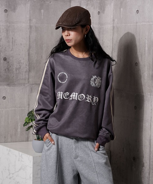 #MEMORY（メモリー）の「【MEMORY】フェイクスエード ゲームシャツ / Faux Suede Game Shirt（スウェット・メンズ・チャコールグレー/ブラック・M/L）」の16枚目の写真