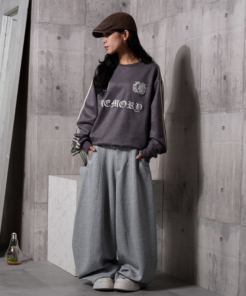 #MEMORY（メモリー）の「【MEMORY】フェイクスエード ゲームシャツ / Faux Suede Game Shirt（スウェット・メンズ・チャコールグレー/ブラック・M/L）」の15枚目の写真