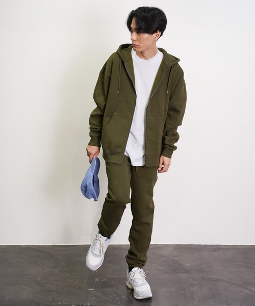 (Never) Acquiesce(ネバーアクイース)の「ヘビーウエイト裏起毛スエットパンツ(スウェットパンツ・メンズ・ベージュ/ホワイト/ブラック/カーキ/チャコールグレー/杢グレー・MEDIUM/LARGE)」の18枚目の写真