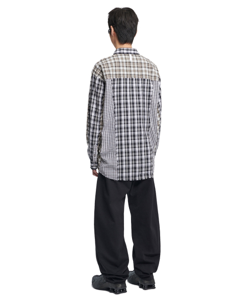 NOMANUAL(NOMANUAL)の「RAW EDGE CHECK SHIRT - BLACK(シャツ/ブラウス・レディース・その他・SMALL/MEDIUM/LARGE)」の4枚目の写真