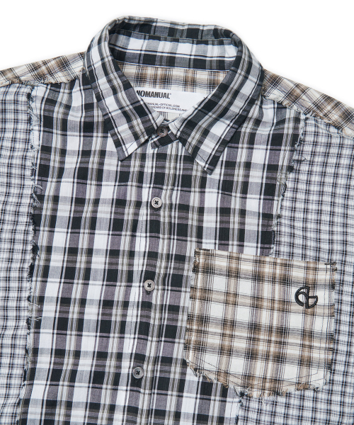 NOMANUAL(NOMANUAL)の「RAW EDGE CHECK SHIRT - BLACK(シャツ/ブラウス・レディース・その他・SMALL/MEDIUM/LARGE)」の5枚目の写真