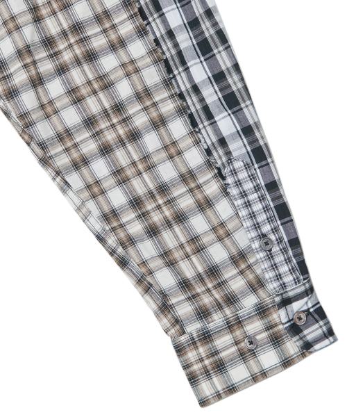 NOMANUAL(NOMANUAL)の「RAW EDGE CHECK SHIRT - BLACK(シャツ/ブラウス・レディース・その他・SMALL/MEDIUM/LARGE)」の6枚目の写真