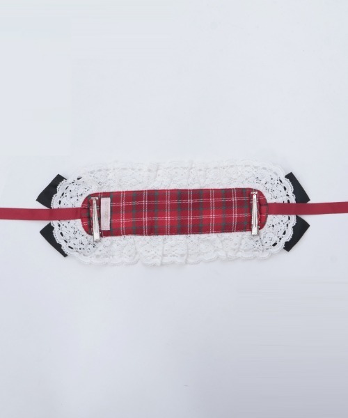 Chalmiere（シャルミエール）の「タータンチェックヘッドドレス（その他ヘアアクセサリー・レディース・グリーン/ワイン/ピンク・FREE）」の12枚目の写真