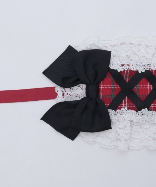 Chalmiere（シャルミエール）の「タータンチェックヘッドドレス（その他ヘアアクセサリー・レディース・グリーン/ワイン/ピンク・FREE）」の13枚目の写真