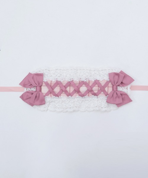 Chalmiere（シャルミエール）の「タータンチェックヘッドドレス（その他ヘアアクセサリー・レディース・グリーン/ワイン/ピンク・FREE）」の16枚目の写真