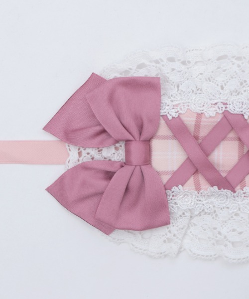 Chalmiere（シャルミエール）の「タータンチェックヘッドドレス（その他ヘアアクセサリー・レディース・グリーン/ワイン/ピンク・FREE）」の18枚目の写真