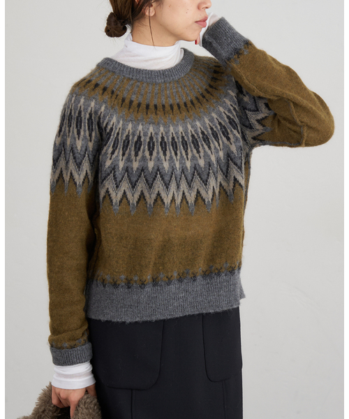 IENA（イエナ）の「ROBERTO COLLINA/ロベルトコリーナ GIROCOLLO CROPPED ニット 253F23001（ニット/セーター・レディース・カーキ・FREE）」の16枚目の写真