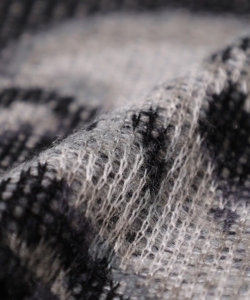 RE730（アールイーセブンサーティー）の「RE730 インパクト大のフェイスニット　クルーネック（ニット/セーター・メンズ・グレー/ブラック・L/M）」の17枚目の写真