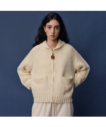 BAIE OUD（ベイウード）の「Snow flower cable cardigan_ivory（カーディガン/ボレロ）」