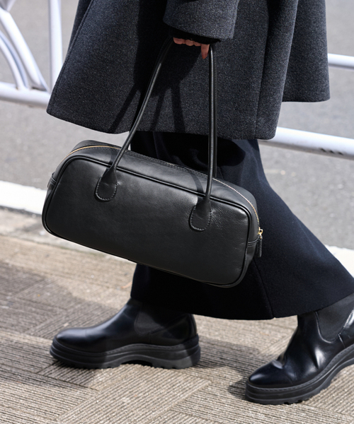 美品 オウレンティ フレームワーク 別注 ロングハンドルボストン バッグ ≪WEB限定 / 追加予約≫AULENTTI/オウレンティ 別注ロングハンドル