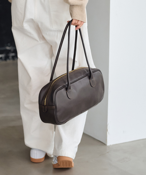 美品 オウレンティ フレームワーク 別注 ロングハンドルボストン バッグ ≪WEB限定 / 追加予約≫AULENTTI/オウレンティ 別注ロングハンドル