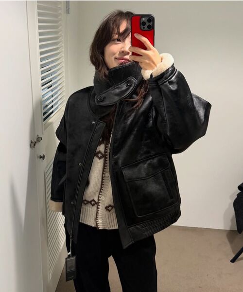 SIYAZU（シヤジュ）の「SIKN2166 ノルディックジャカードニットカーディガン_Beige（カーディガン/ボレロ・レディース・Beige・ONE）」の8枚目の写真